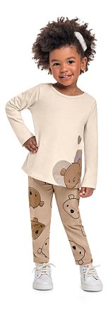 Conjunto Infantil da Bee Loop com Legging Moderninho