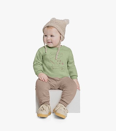 Conjunto de Bebê de Menino da Quimby Bordado Cachorro