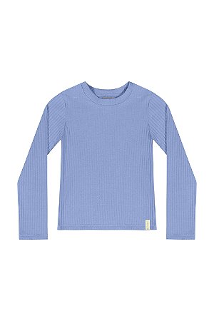 Blusa Infantil Manga Longa da Quimby Malha Canelada