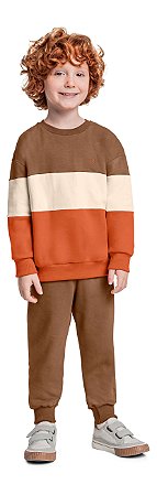 Conjunto Infantil Masculino da Quimby Moletom Fechado