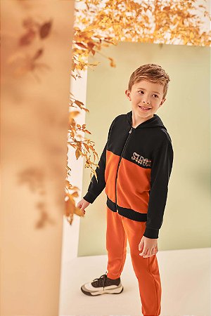 Conjunto Infantil de Moletom Aberto com Capuz da Bee Loop