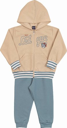 Conjunto Infantil Masculino Moletom Aberto Capuz