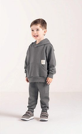 Conjunto Infantil Masculino Moletom Fechado Capuz