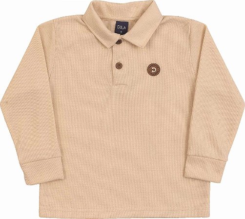 Camiseta Infantil Masculina Gola Polo Malha Trabalhada