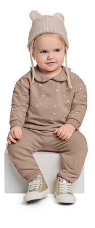 Conjunto de Bebê de Menina da Quimby Moletom Arrumado