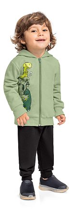Conjunto Infantil de Moletom Aberto com Capuz da Bee Loop