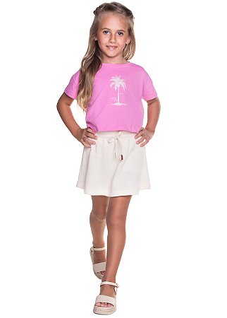Conjunto Infantil Feminino da Have Fun com Saia
