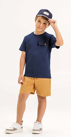 Conjunto Infantil Masculino Camiseta Arrumada