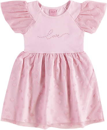 Vestido Infantil Casual Fresquinho Modelo Rodado Rosa