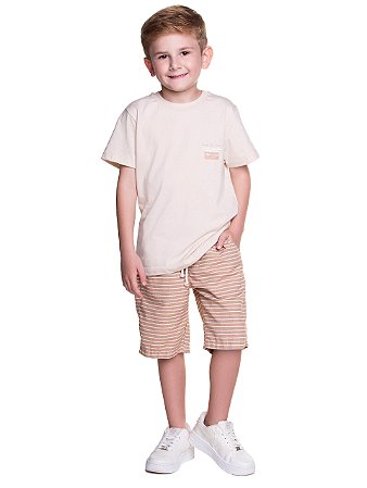 Conjunto Juvenil Masculino da Have Fun Bermuda Tecido