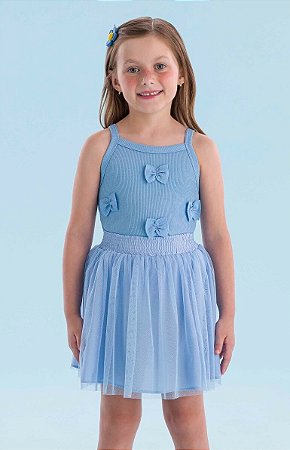 Conjunto Feminino Infantil da Mon Sucré Saia Arrumadinho