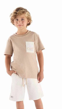 Conjunto Juvenil e Infantil da Quimby Masculino Bermuda