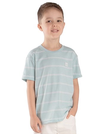 Camiseta Infantil Masculina Arrumada Malha Listrada