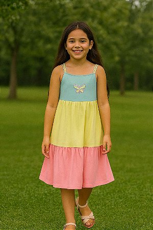 Vestido de Infantil da Nini Bambini Malha de Algodão