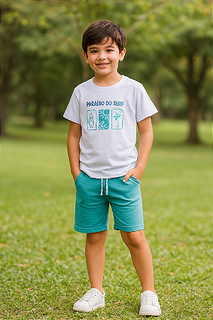 Conjunto Infantil Masculino Bermuda Estiloso