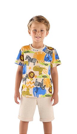 Camiseta Infantil da Up Baby Manga Curta Animais