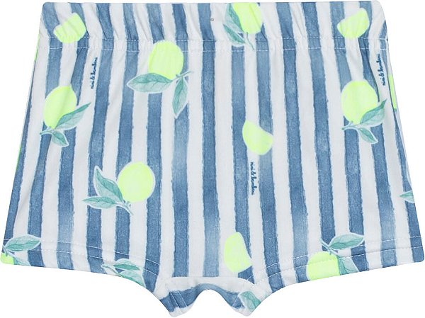 Sunga Infantil Boxer Listrada com Limões Forrada