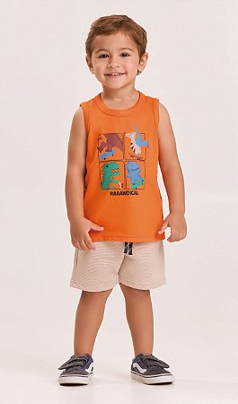 Conjunto Infantil Menino Regata e Bermuda Dila