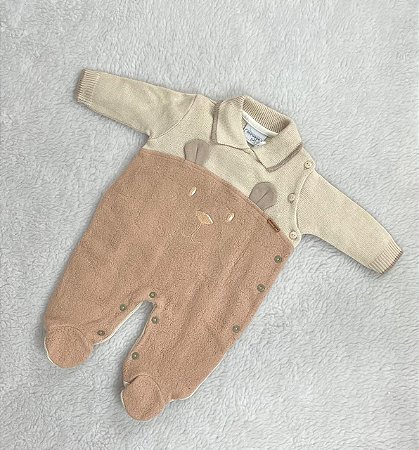 Macacão Bebê Masculino Malharia Noruega Quentinho