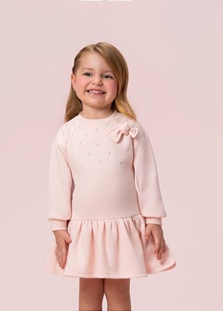 Vestido Festa Infantil Petit Cherie Rosa com Brilho