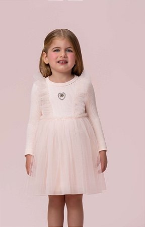 Vestido Infantil Festa Petit Cherie Manga Longa