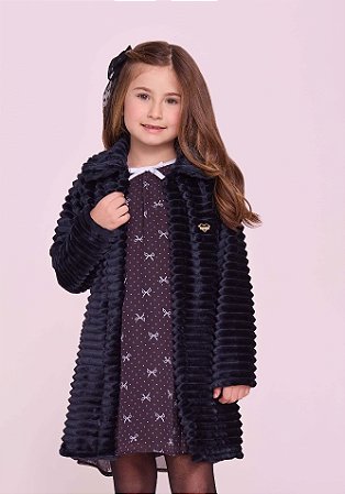 Casaco Infantil Pele Sintética Bambolina Preto