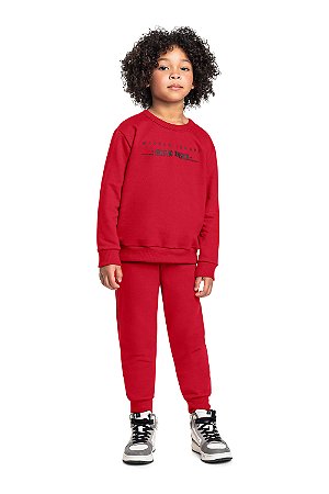 Conjunto Infantil Masculino Moletom Vermelho