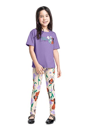 Conjunto Infantil Feminino T-Shirt e Legging
