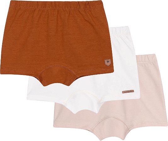 Kit Cueca Infantil Boxer Algodão 3 Peças