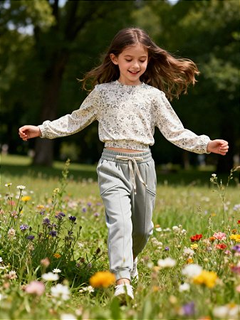 Conjunto Infantil Feminino D Tuiá Blusa Viscose
