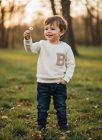 Conjunto Infantil Menino Blusão e Calça Jeans