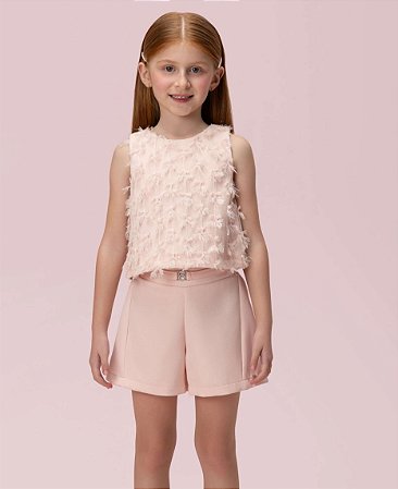 Conjunto Infantil Petit Cherie Short Alfaiataria
