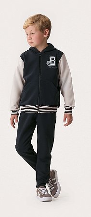 Conjunto Infantil Masculino Moletom Duas Cores
