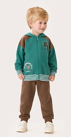Conjunto de Frio Infantil Menino Blusão Aberto