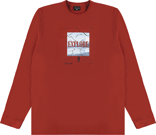 Camiseta Juvenil Dila Manga Longa Ferrugem