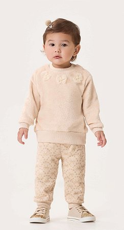 Conjunto Bebê Menina Cru Pelinho Dila