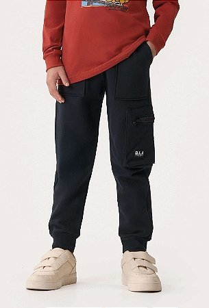 Calça Moletom Infantil e Juvenil Bolso Cargo