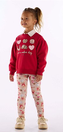 Conjunto Infantil Feminino Blusão e Legging