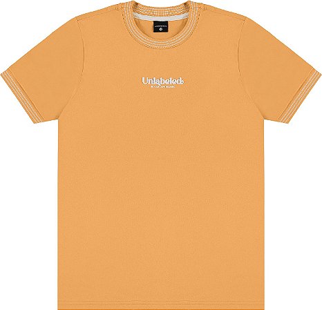 Camiseta Juvenil Masculina Malha Algodão Caramelo