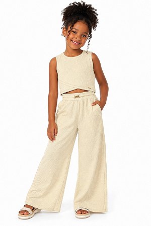 Conjunto Infantil Feminino Calça Malha Moderninha