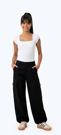 Body Juvenil Feminino Branco em Cotton