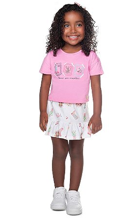 Conjunto Infantil Saia e Blusa Have Fun