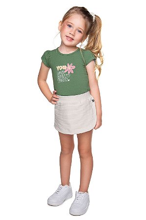 Conjunto Infantil Have Fun Blusa e Saia Shorts