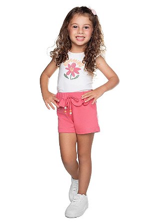 Conjunto Infantil Feminino com Shorts Have Fun