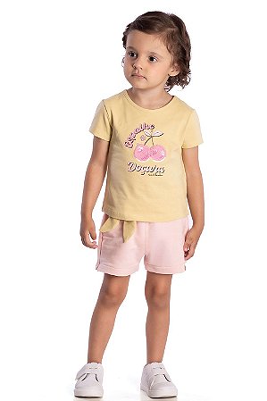 Conjunto Infantil Feminino Nini Bambini Cereja
