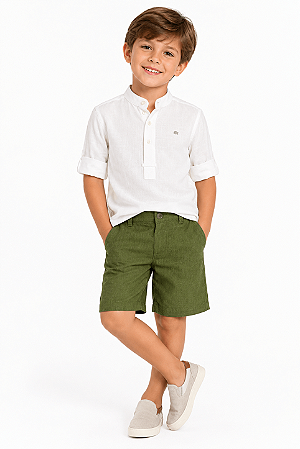 Conjunto Infantil Masculino Camisa Gola Padre
