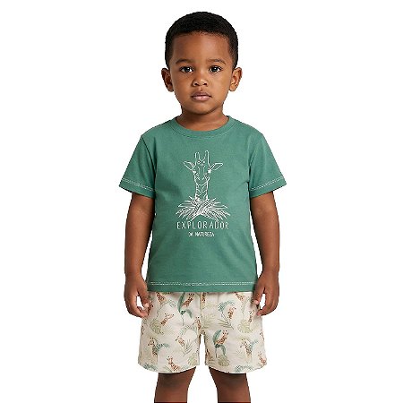 Conjunto Bebê Menino Camiseta e Bermudinha