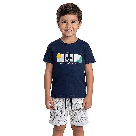 Conjunto Infantil Nini Bambini Bermudinha