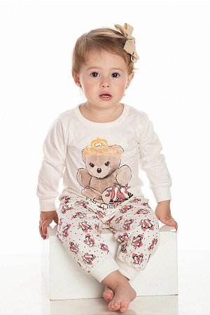 Pijama de Frio Infantil de Ursinho da Duzizo
