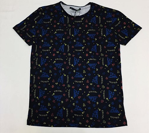 Camiseta Infantil Azul Marinho de Manga Curta da Colcci